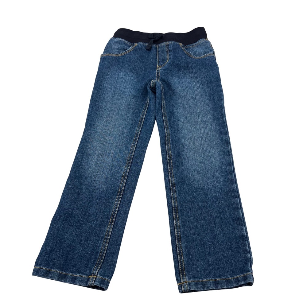 Gymboree Girls Size 7 Blue Pull On Jeans Straight Leg Elastic‎ Waist RN70530